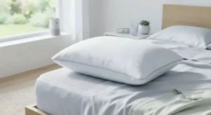 Breathable down alternative pillow designed to keep hot sleepers cool throughout the night.