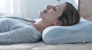 A breathable cooling gel pillow designed to alleviate chronic neck pain while keeping cool overnight.