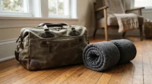 Packing the best anti-snoring pillow into a compact travel bag for a weekend trip