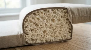 Cutaway view showing airflow inside a cooling pillow for night sweats