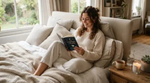 Enjoying a lazy weekend morning with a supportive cooling pillow under $50.