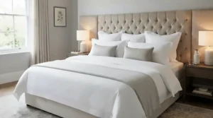 Luxury hotel style arrangement featuring a premium cooling pillowcase and insert combo