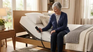 Evaluating a wedge pillow vs adjustable bed for acid reflux utilizing a motorized mattress base